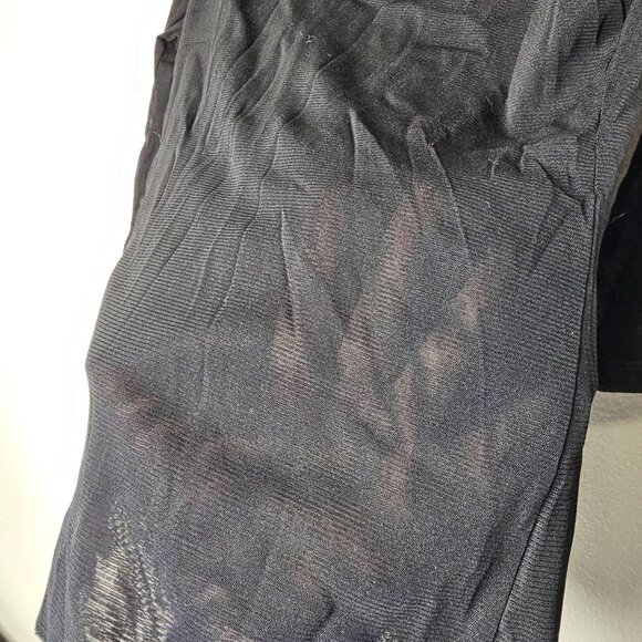 Size Medium Black 3/4 Sleeve Mesh Sheer Top Layering Whimsy Goth Y2K Grunge - Picture 3 of 6